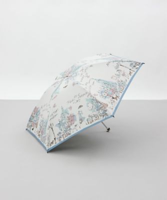 晴雨兼用折りたたみ傘 ガールプリント 1AQ 27173 | Aquascutum